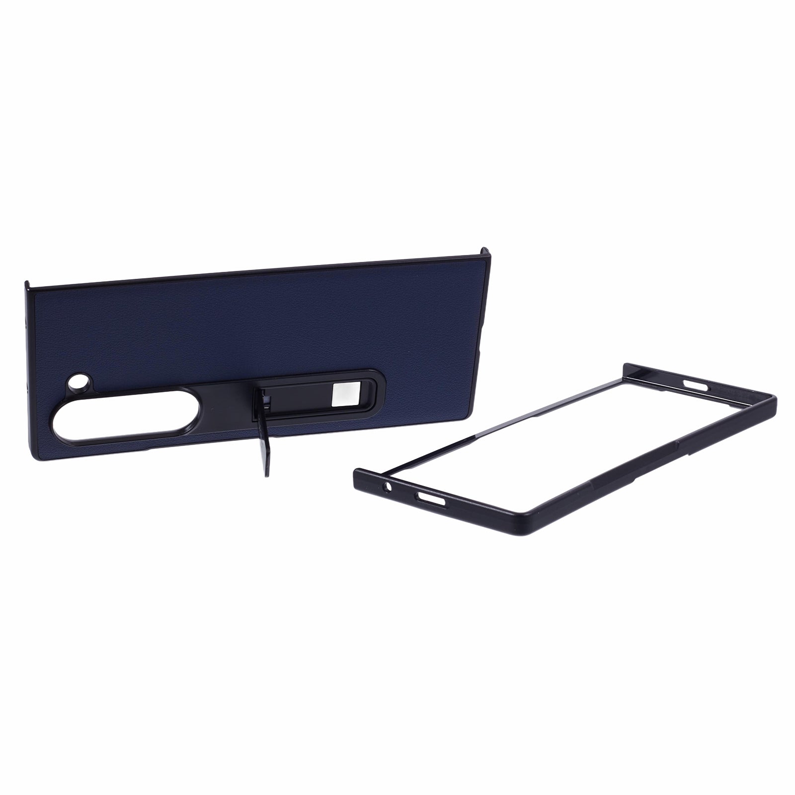 X-LEVEL For Samsung Galaxy Z Fold6 5G Magnetic Kickstand Phone Case PU Leather+PC Phone Cover - Dark Blue X-LEVEL For Samsung Galaxy Z Fold6 5G Magnetic Kickstand Phone Case PU Leather+PC Phone Cover - Dark Blue